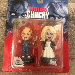 Vintage Bride of Chucky Posable Doll Set - Black, Red, White